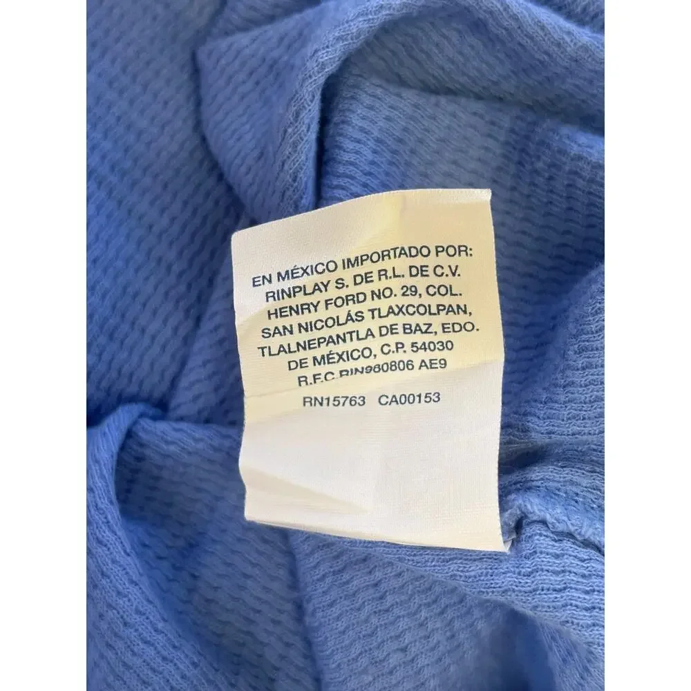 Polo Ralph Lauren Sleepwear Men XL Thermal Waffle Knit Long Sleeve Shirt Blue